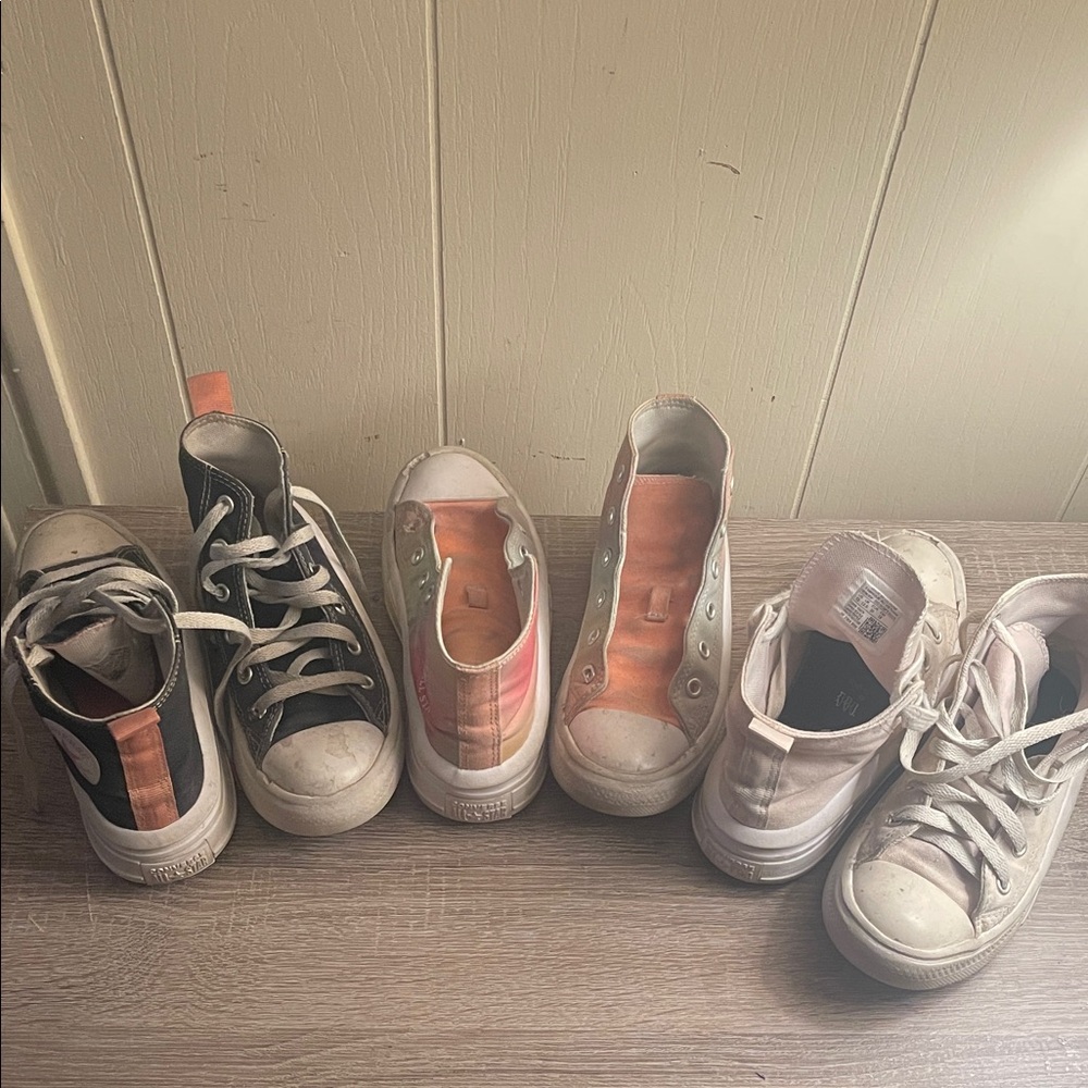 Kids' High-Top Sneakers - Black and Orange